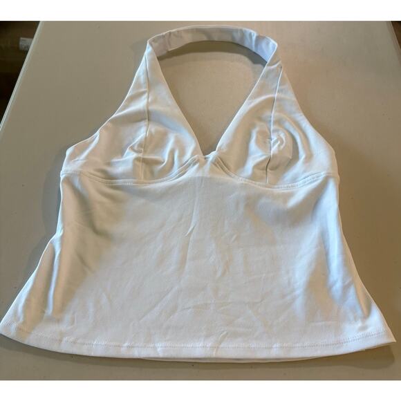Free People NWT White Still Here Sleeveless Cami Halter Top Size M - Picture 2 of 7